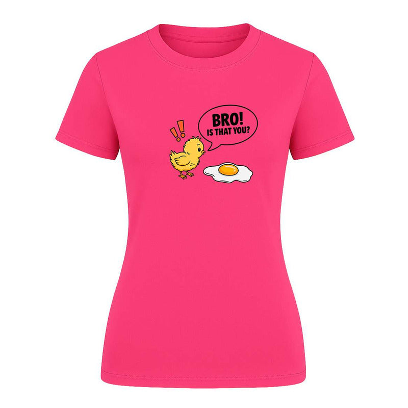 Playera "Bro Is That You" Pollo y Huevo - Dama