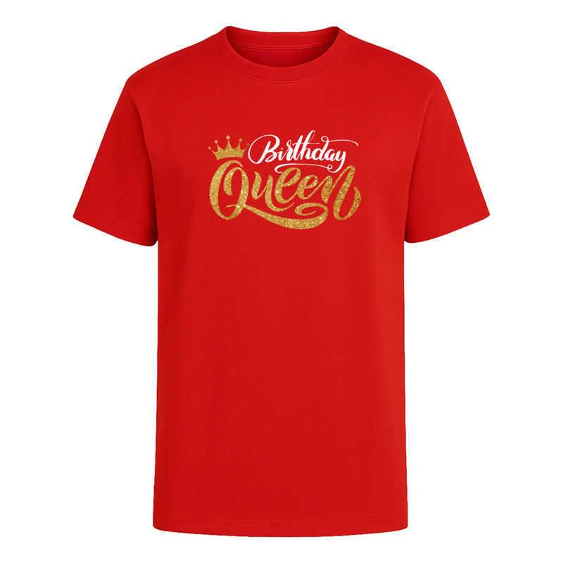 Playera Birthday Queen Efecto Glitter Regalo Cumpleaños