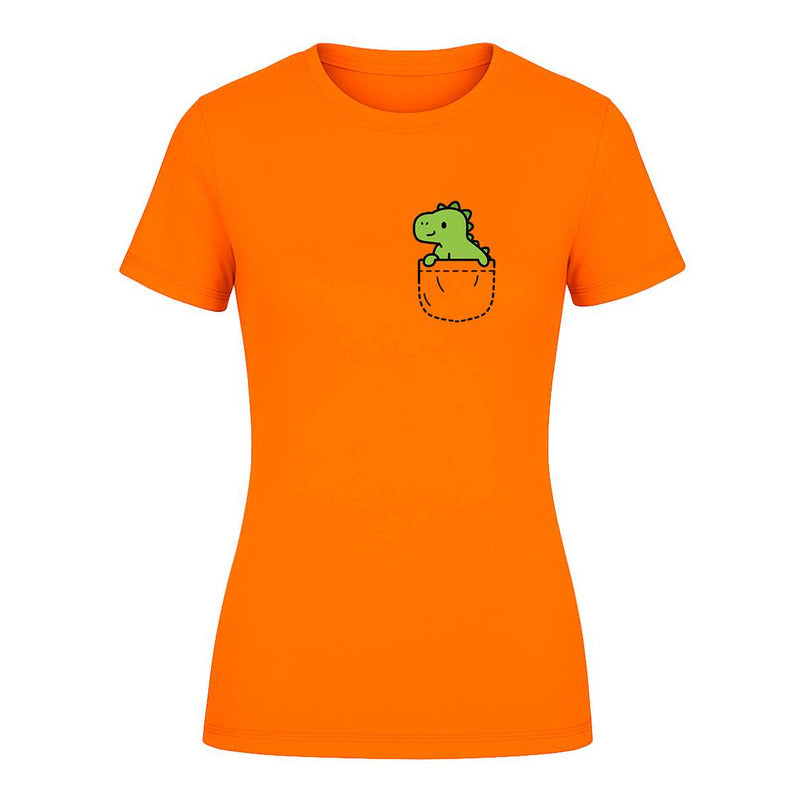 Playera "Dinosaurio en Bolsillo" Falso - Dama