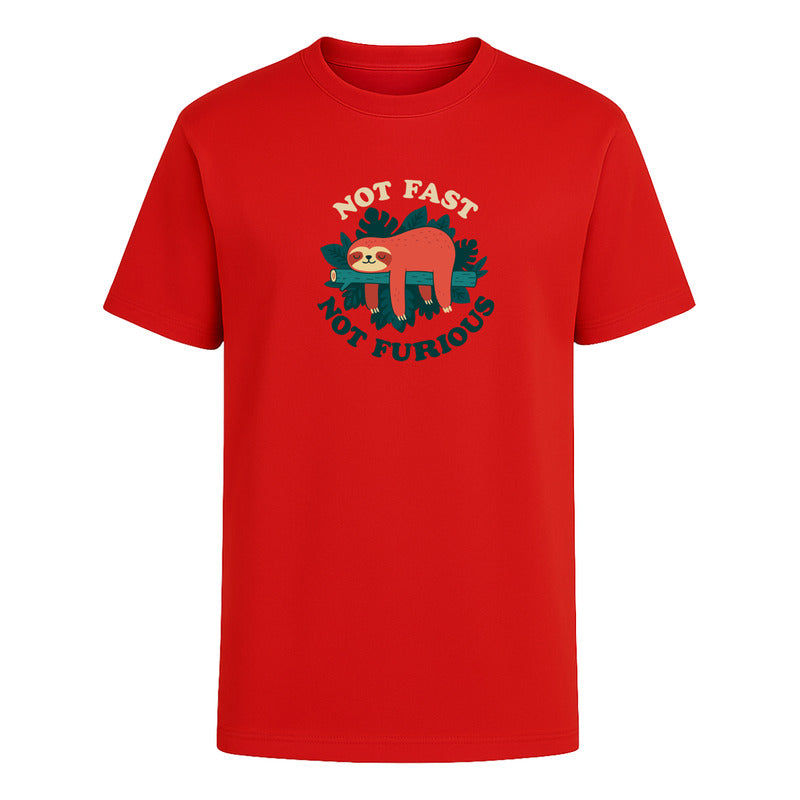 Playera Perezoso Not Fast Not Furious Frase Divertida Chill