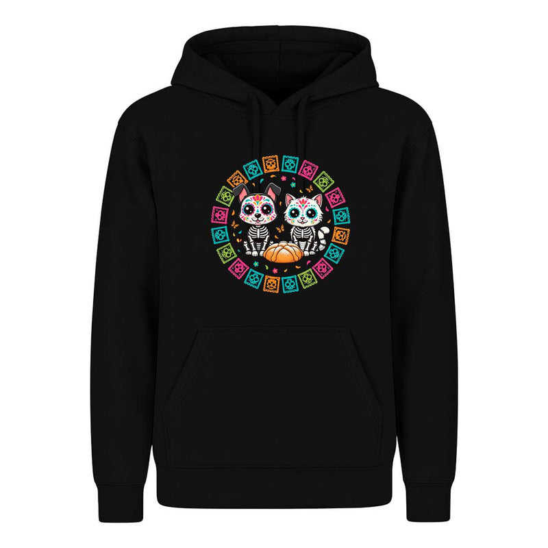 Sudadera Gato Y Perro Día De Muertos Pan De Muerto Kawaii