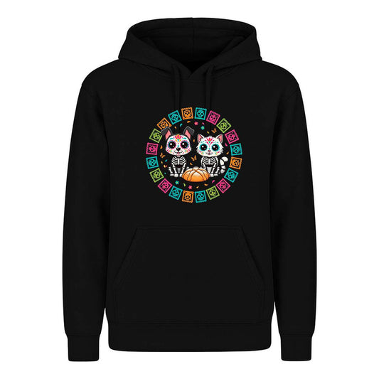 Sudadera Gato Y Perro Día De Muertos Pan De Muerto Kawaii