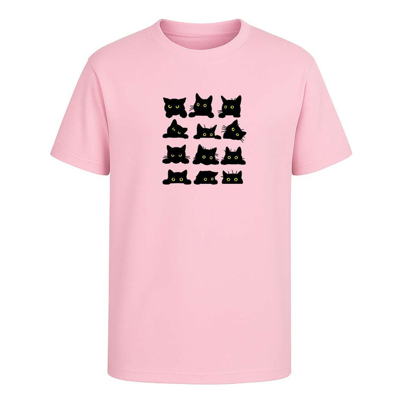 Playera Gatos Caritas Kawaii Divertida Regalo Unisex