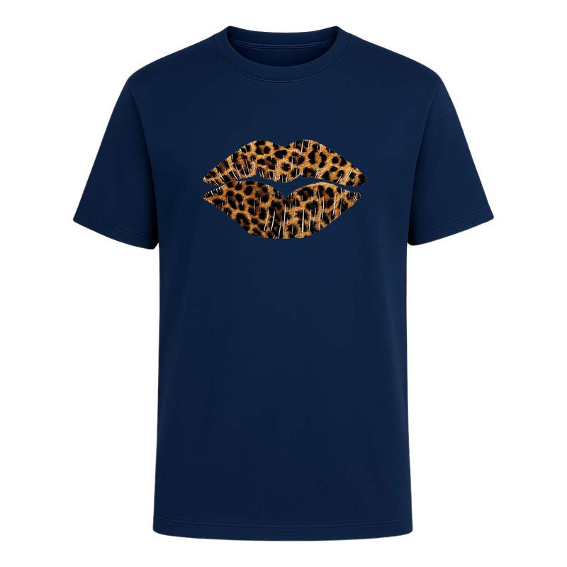 Playera Labios Animal Print Beso Sexy Moda Fiesta Infantil