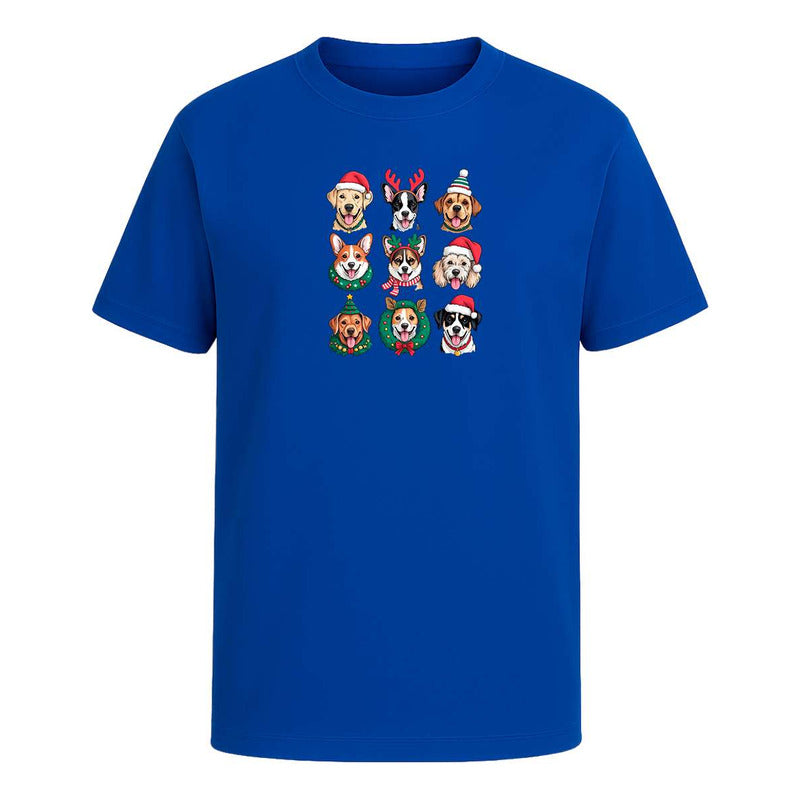 Playera Perros Navideños Dog Lover Santa Regalo Unisex