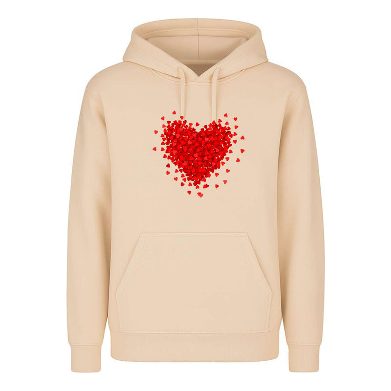 Sudadera Corazón Formado De Corazones Romántica Unisex