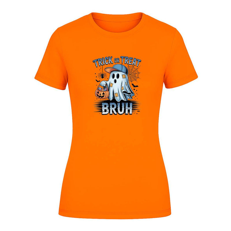 Playera Halloween Trick Or Treat Bruh De Dama Fantasma