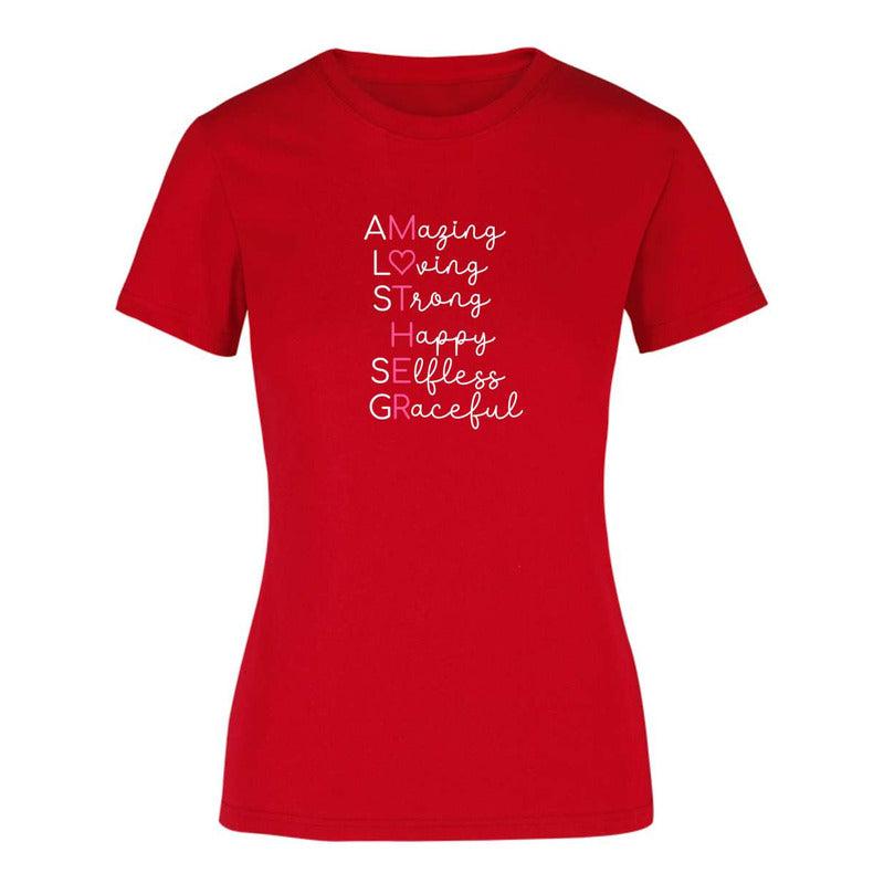 Playera "Mother" Acróstico Inspirador - Dama