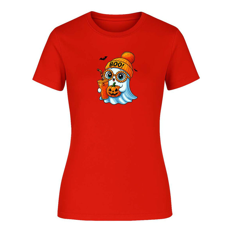 Playera Fantasma Gorro Halloween Calabaza Kawaii De Dama