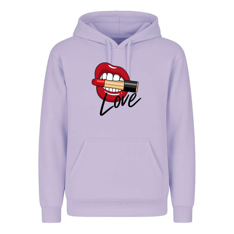 Sudadera Love Labios Con Lipstick Maquillaje Regalo Unisex