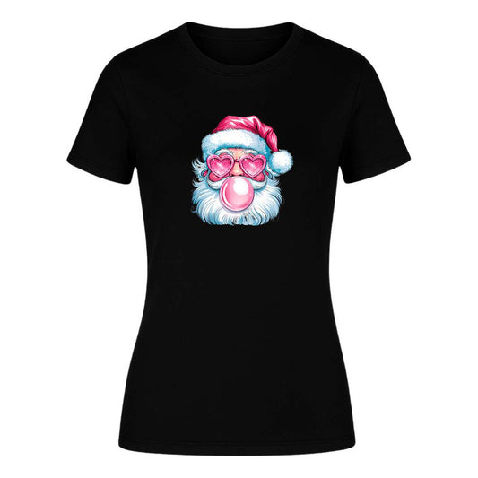 Playera Santa Cool Lentes Corazón Chicle Divertida Dama