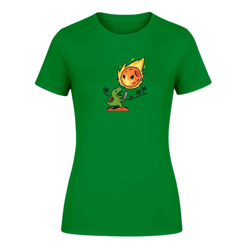 Playera "Dinosaurio vs Asteroide" Humor - Dama
