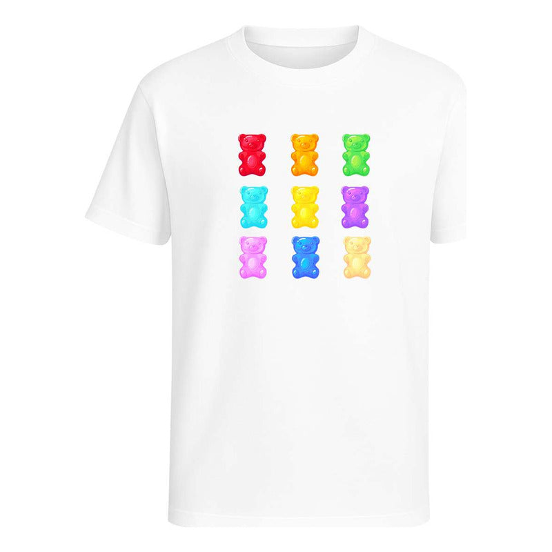 Playera Ositos De Gomita Colores Diseño Dulce Trendy Unisex