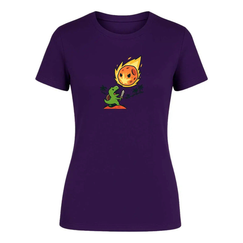 Playera "Dinosaurio vs Asteroide" Humor - Dama