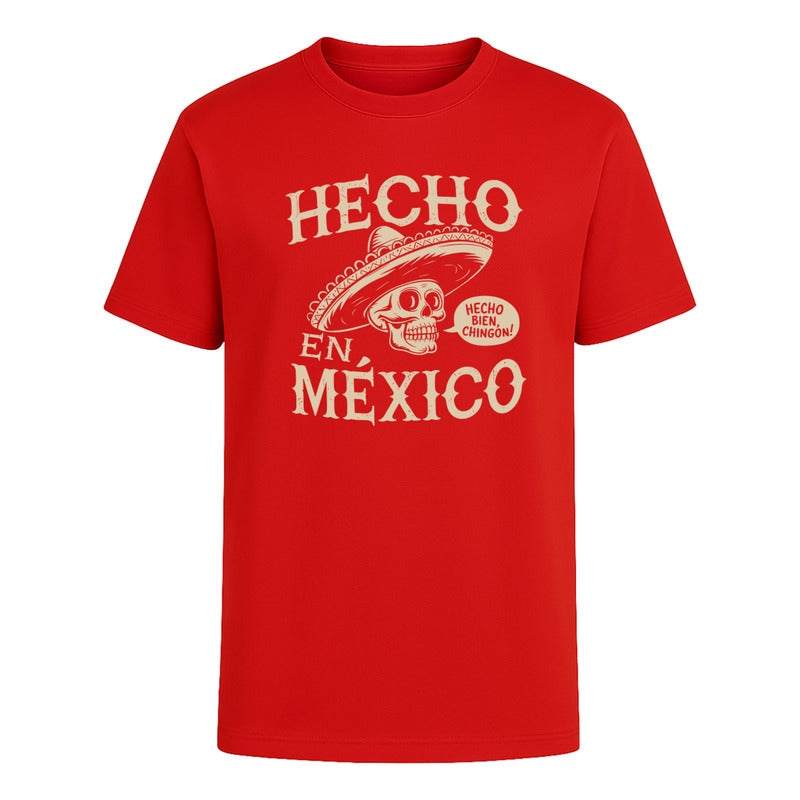 Playera Hecho En México Calavera Sombrero Unisex Septiembre