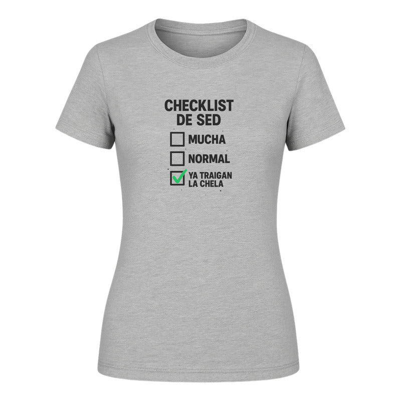 Playera "Checklist de Sed" Cerveza - Dama