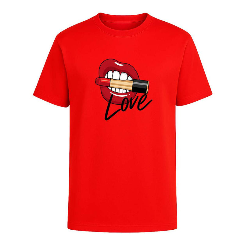 Playera "Love Labios Con Lipstick" - Infantil