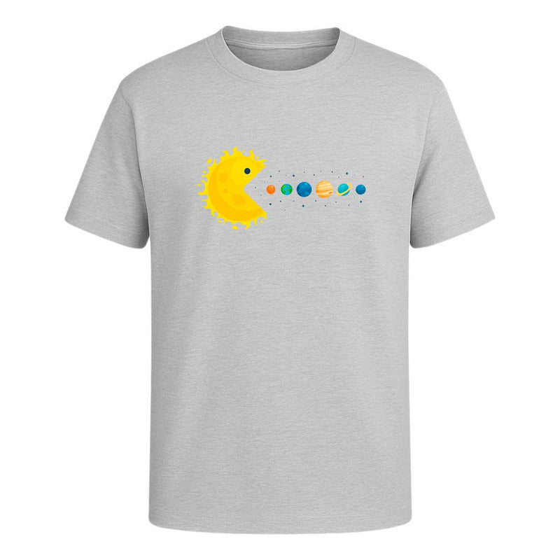 Playera Sol Pacman Sistema Solar Meme Espacio Unisex