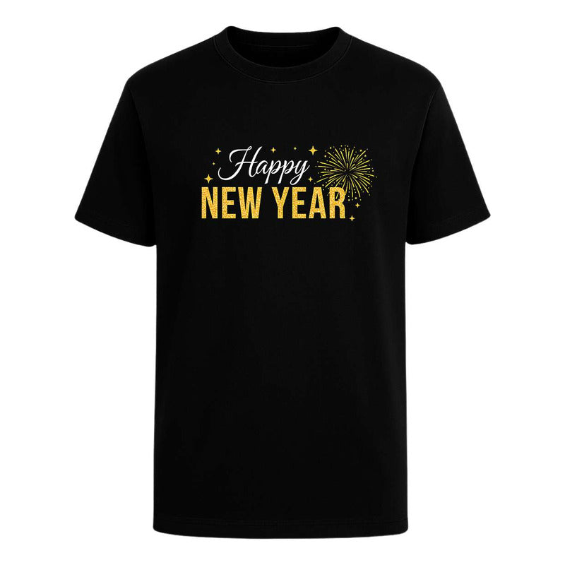 Playera Happy New Year Fuegos Artificiales Fiesta Unisex
