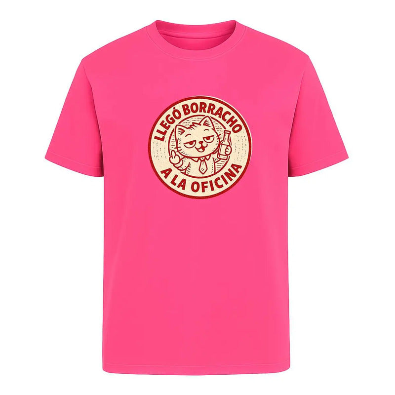 Playera Llegó Borracho A La Oficina Frase Broma Meme Unisex