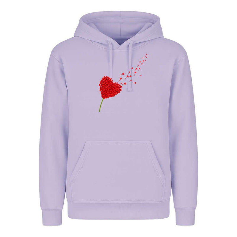 Sudadera Corazón Flor Pétalos Amor Romántica Pareja Unisex