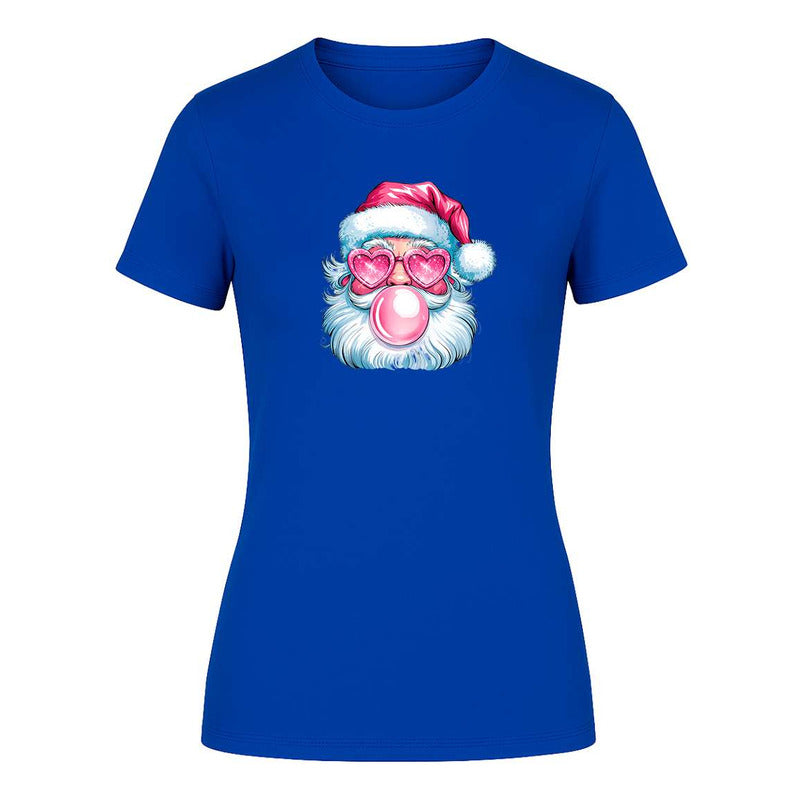 Playera Santa Cool Lentes Corazón Chicle Divertida Dama