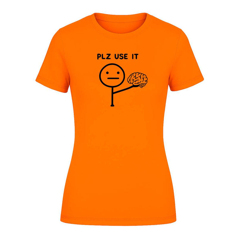 Playera "Plz Use It" Frase Sarcasmo - Dama