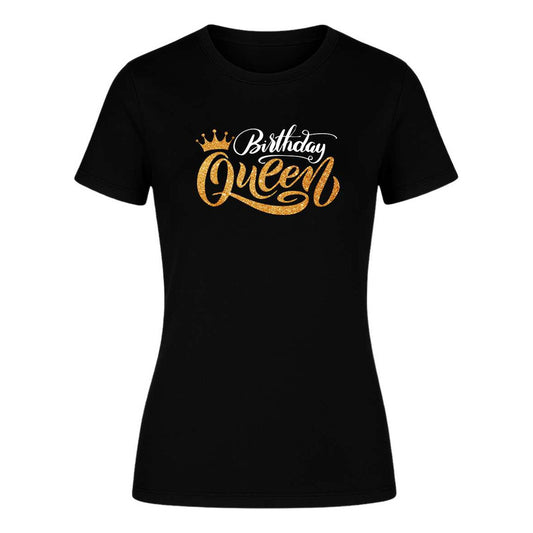 Playera Birthday Queen Efecto Glitter Regalo Cumpleaños