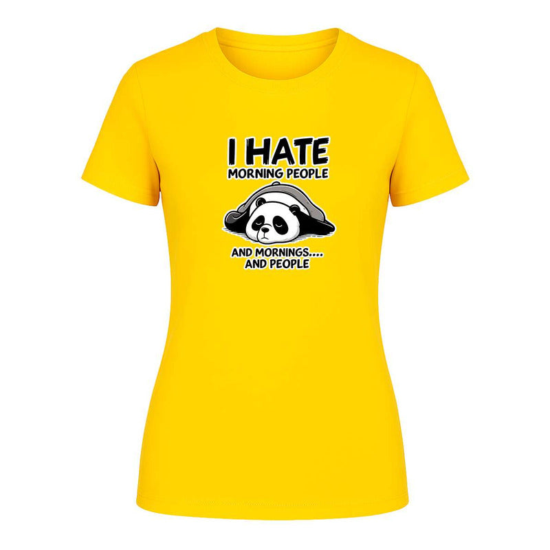 Playera "I Hate Morning People" Panda - Dama
