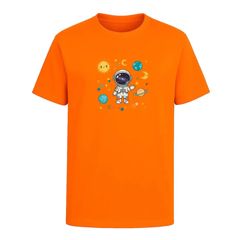 Playera Astronauta Kawaii Sistema Solar Divertida Unisex