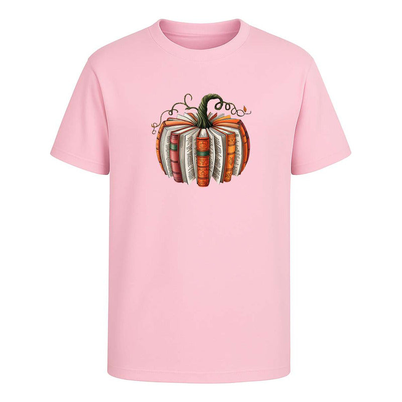 Playera Calabaza De Libros Halloween Otoño Regalo Infantil