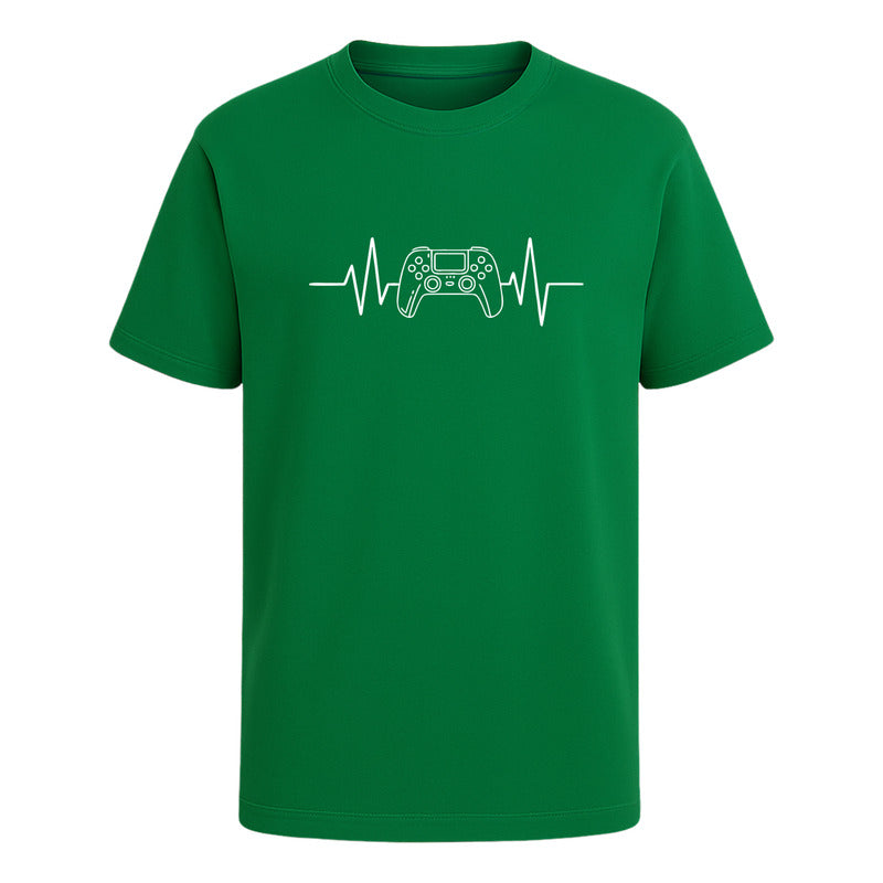 Playera infantil de videojuegos y control gaming con diseño de corazón, marca KreaLab, ropa para niños y gamers.