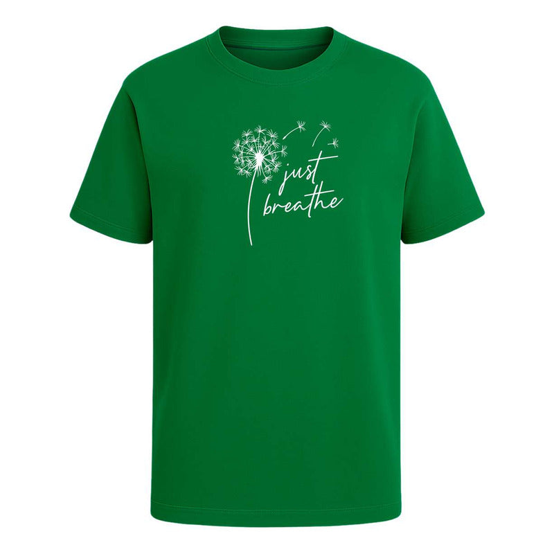 Playera Just Breathe Inspiración De Diario Motivación Unisex