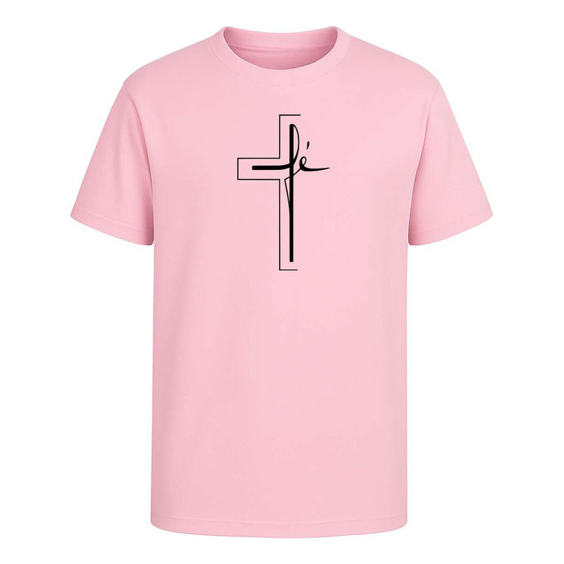 Playera Cruz Fe Minimalista Cristiana Devoción Unisex