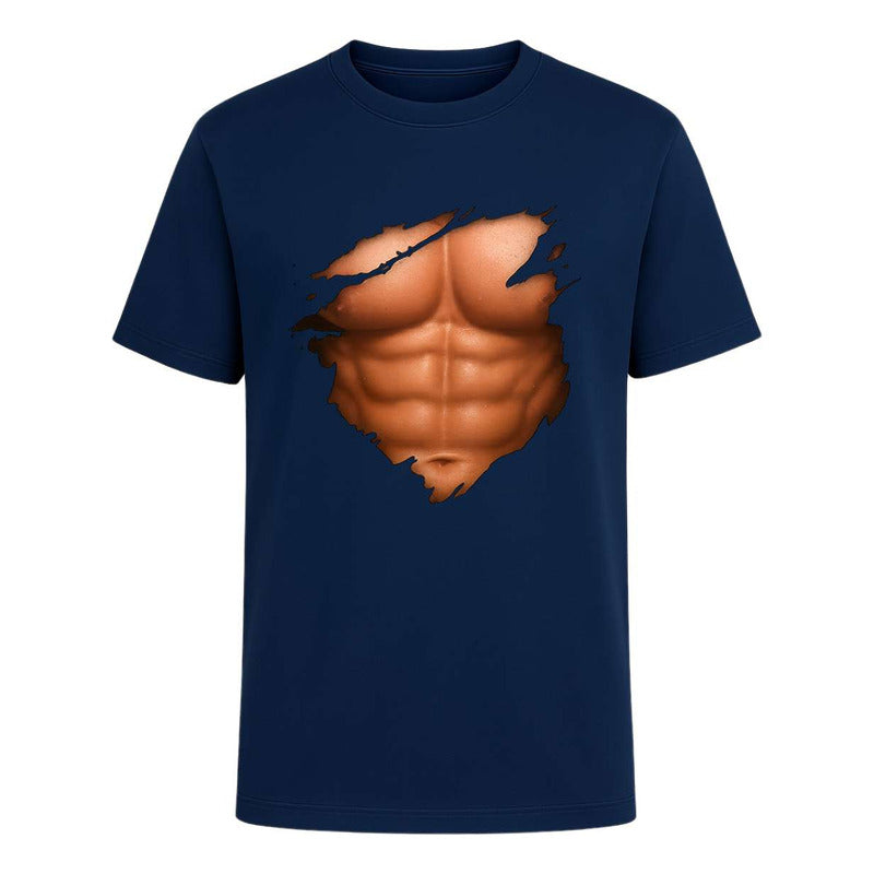 Playera "Abdomen Marcado" Efecto Rasgado - Infantil
