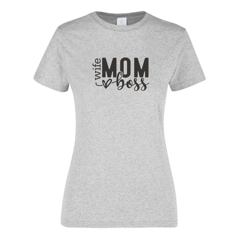 Playera Mamá Regalo Día Madres Wife Mom Boss Moda Casual