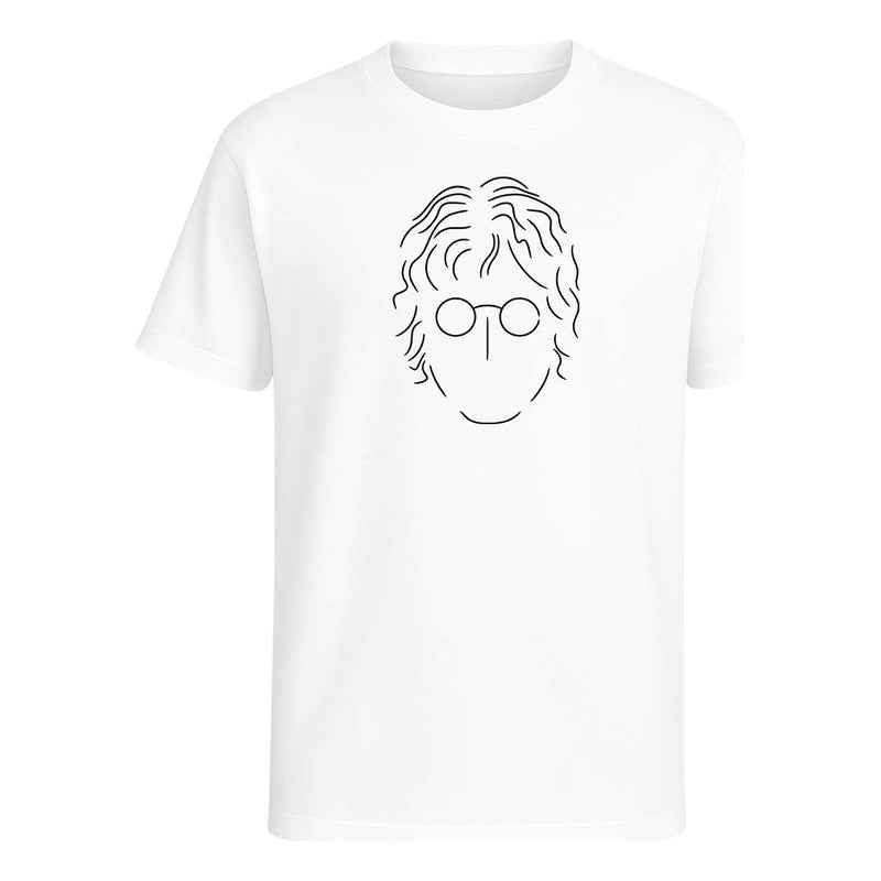 Playera John Lennon Beatles Minimal Lentes Redondos Unisex