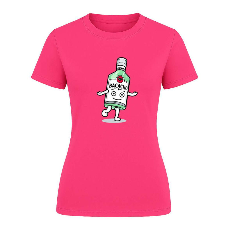 Playera "Bacacho Botella Bailando" Humor - Dama