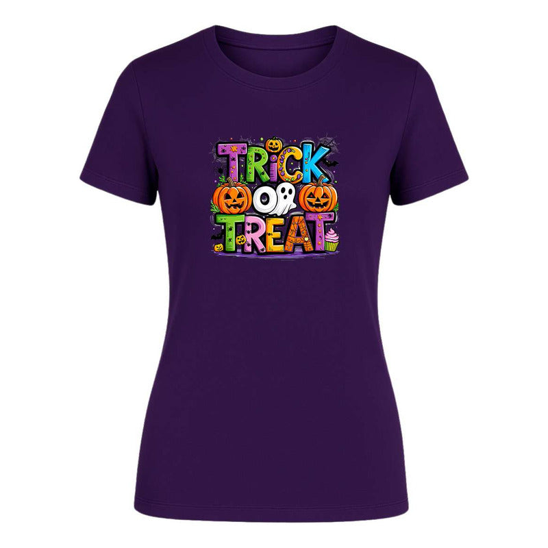 Playera "Trick or Treat" Halloween - Dama