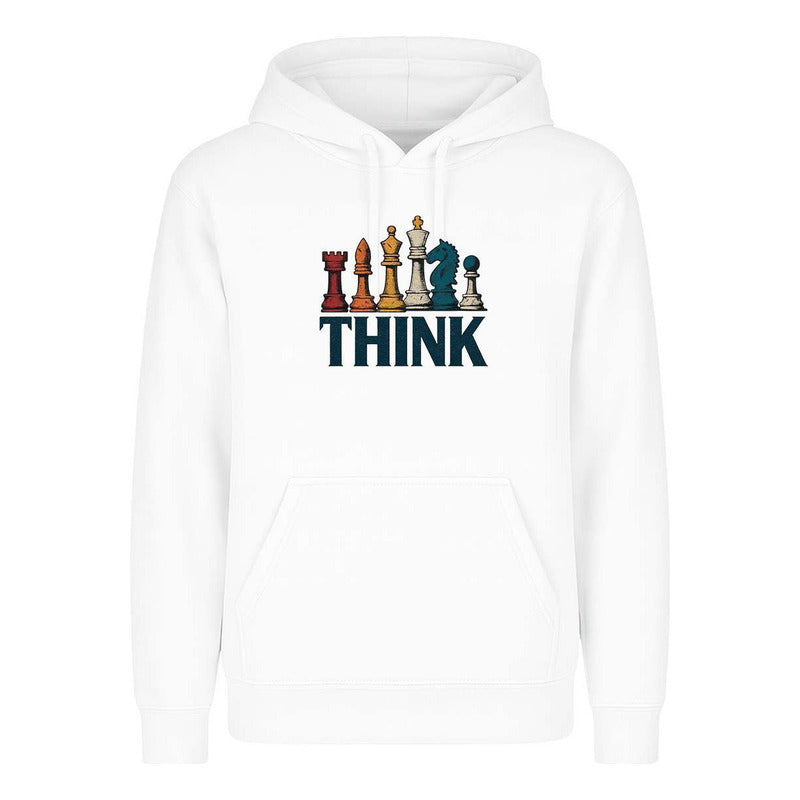 Sudadera Think Ajedrez Frase Estrategia Fans Regalo Unisex