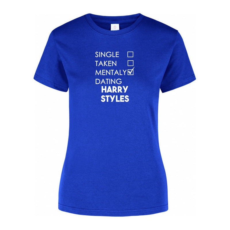 Playera KreaLab Harry Styles One Direction para dama, diseño nuevo, con estampado de banda en tela blanca.