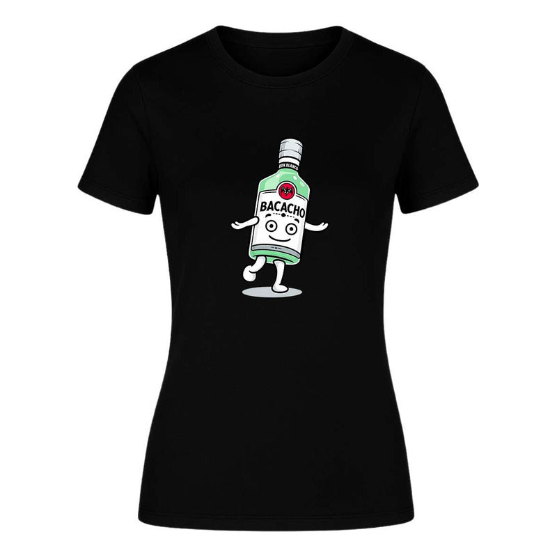 Playera "Bacacho Botella Bailando" Humor - Dama