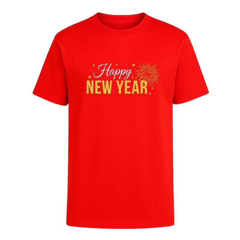 Playera Happy New Year Fuegos Artificiales Fiesta Unisex