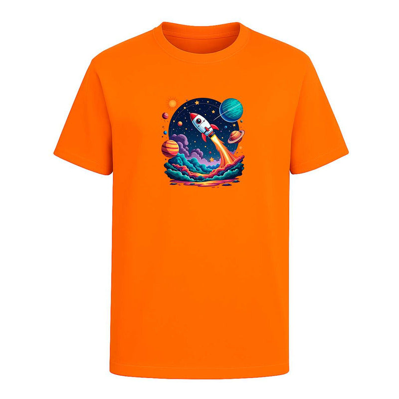Playera "Cohete y Planetas" Galaxia - Infantil