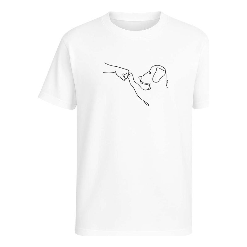 Playera "Perro Y Humano Line Art" - Infantil