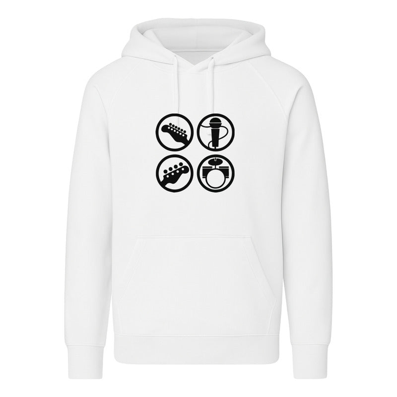 Sudadera Instrumentos Musicales Para Músico Unisex Rockero