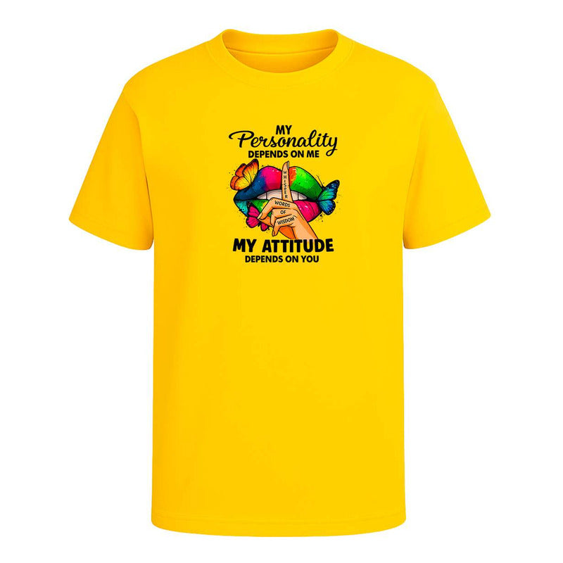 Playera My Personality My Attitude Sarcasmo Broma Unisex