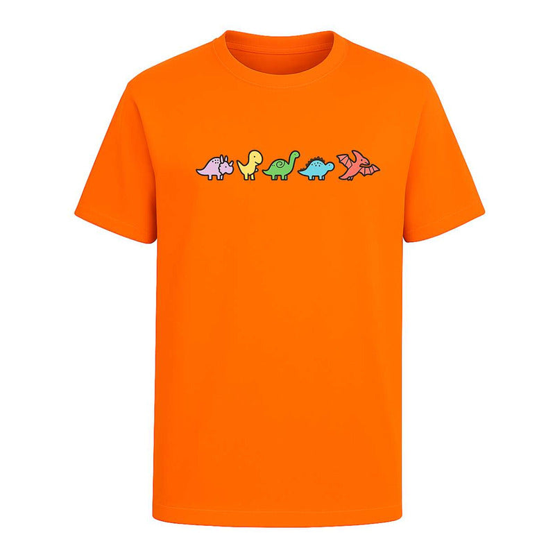 Playera "Dinosaurios Kawaii" Minimalista - Hombre
