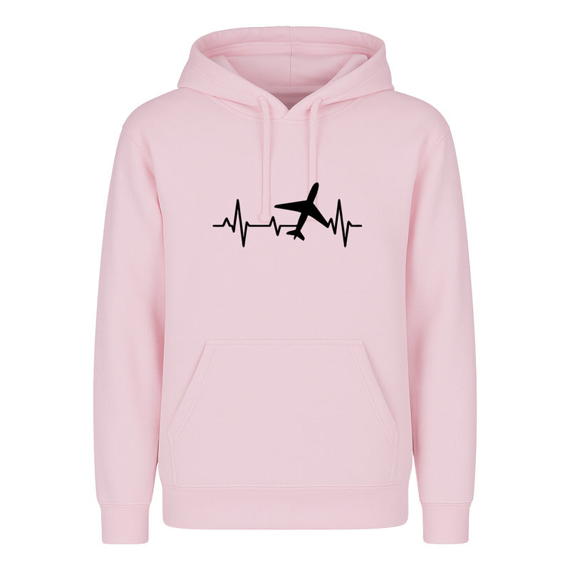 Sudadera Unisex Avión Corazón Viajero Amante De Viajes