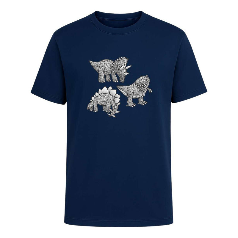 Playera "Dinosaurios" Triceratops Stegosaurio T-Rex - Infantil